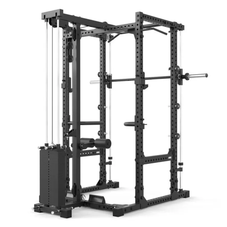 Power rack à squat ATX série 600 avec option multipresse et poulie à charge guidée 115 kg - Deux hauteurs