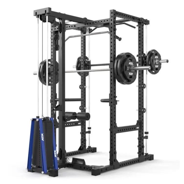 Power rack à squat ATX série 600 avec option multipresse et poulie à charge guidée 115 kg - Deux hauteurs