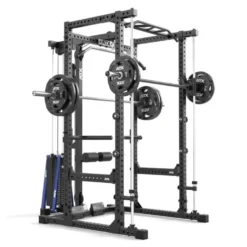 Power rack à squat ATX série 600 avec option multipresse et poulie à charge guidée 115 kg - Deux hauteurs