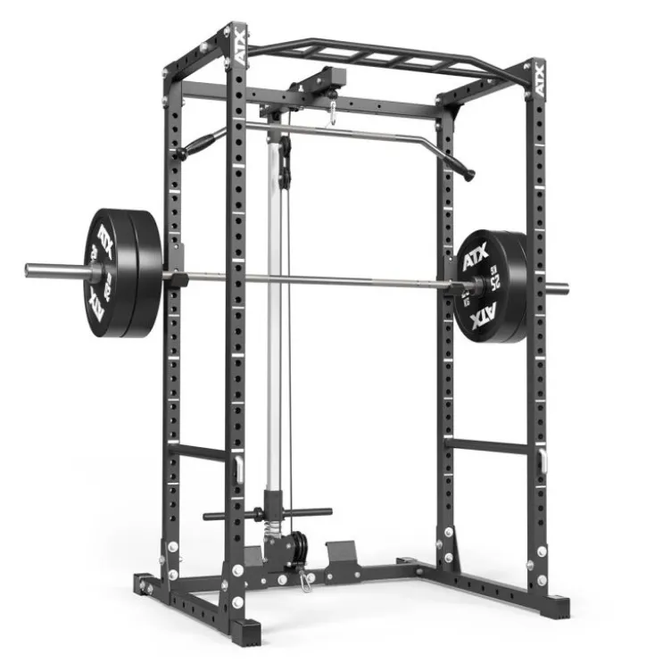 Power rack à squat avec poulie haute et basse à charge libre Max 140 kg - Marque ATX série 500