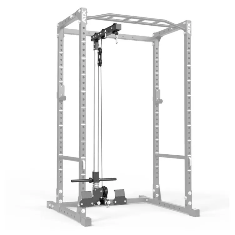 Power rack à squat avec poulie haute et basse à charge libre Max 140 kg - Marque ATX série 500