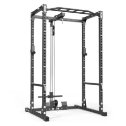 Power rack à squat avec poulie haute et basse à charge libre Max 140 kg - Marque ATX série 500