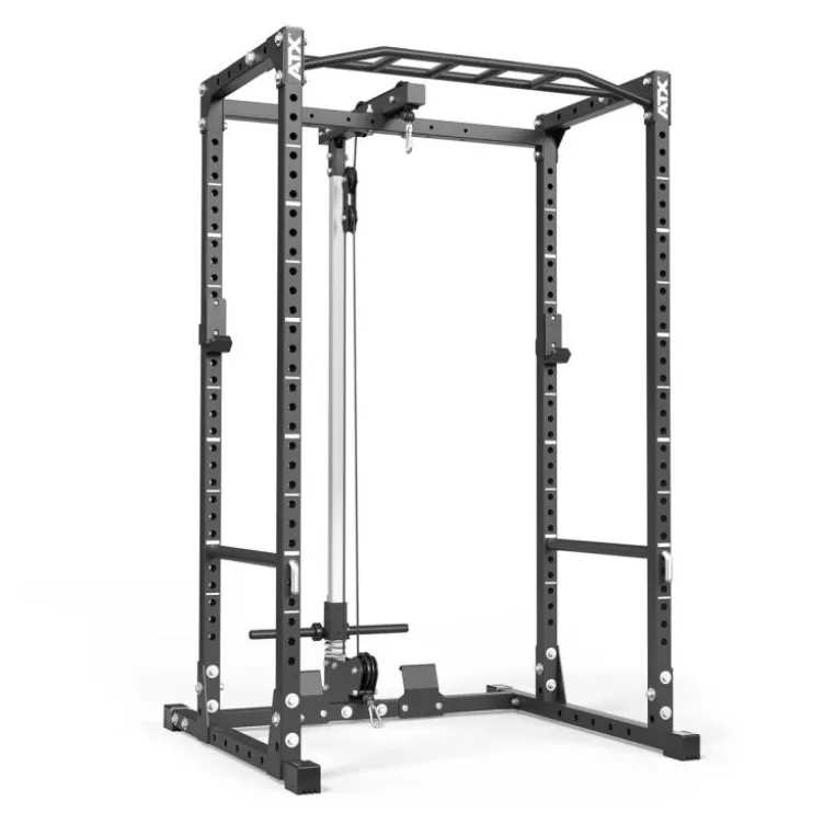 Power rack à squat avec poulie haute et basse à charge libre Max 140 kg - Marque ATX série 500