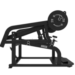 Power squat machine Pro à charge libre jusqu'à 750 kg Élite Séries Titanium Strength EL-PL70 - Bloque-crural Inclus