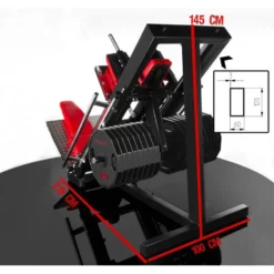 Presse à cuisses et mollets à charges libres - Hack squat de musculation pour club de sport et de fitness professionnel