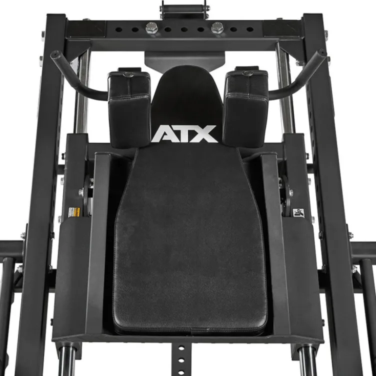 Presse à cuisses et mollets - Hack squat ATX ergonomique à charges libres pour musculation des jambes - Leg Press