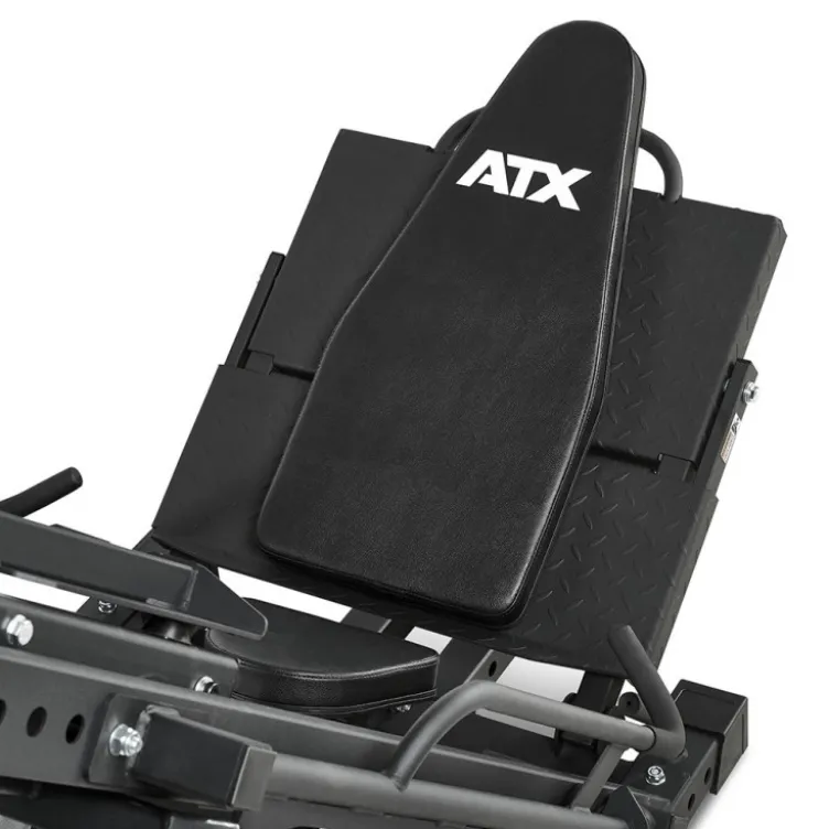 Presse à cuisses et mollets - Hack squat ATX ergonomique à charges libres pour musculation des jambes - Leg Press