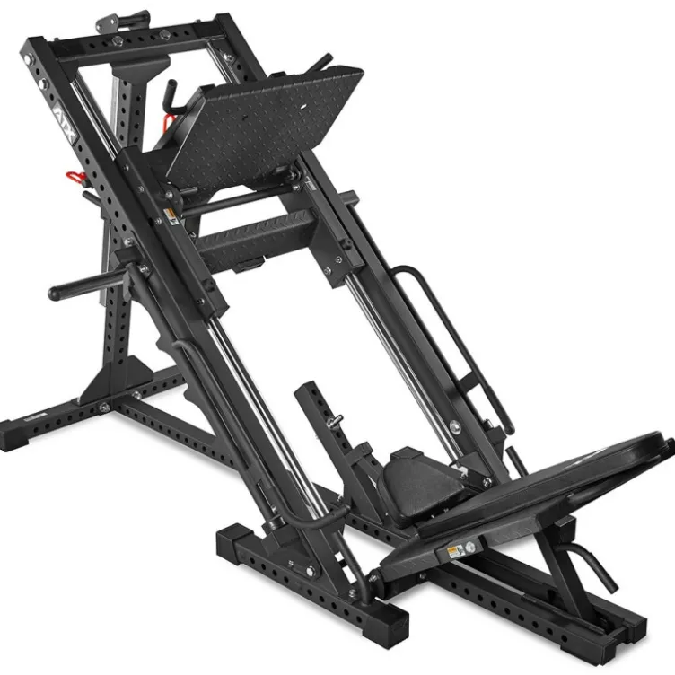Presse à cuisses et mollets - Hack squat ATX ergonomique à charges libres pour musculation des jambes - Leg Press