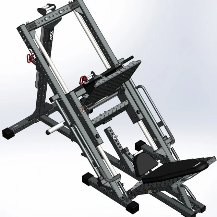Presse à cuisses et mollets - Hack squat ATX ergonomique à charges libres pour musculation des jambes - Leg Press