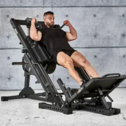 Presse à cuisses et mollets - Hack squat ATX ergonomique à charges libres pour musculation des jambes - Leg Press