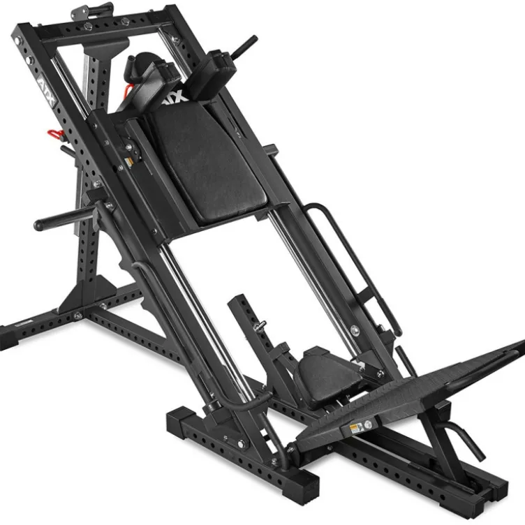 Presse à cuisses et mollets - Hack squat ATX ergonomique à charges libres pour musculation des jambes - Leg Press