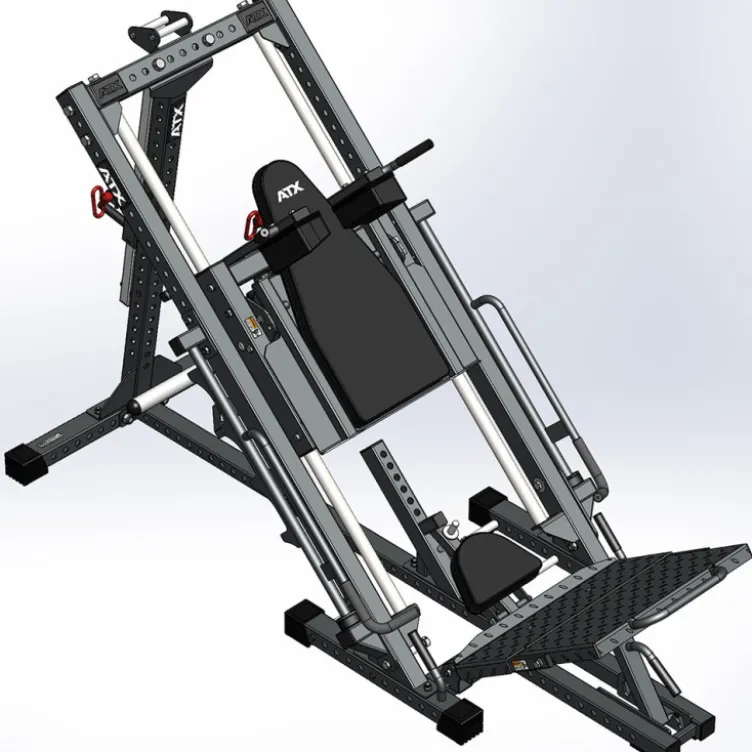Presse à cuisses et mollets - Hack squat ATX ergonomique à charges libres pour musculation des jambes - Leg Press