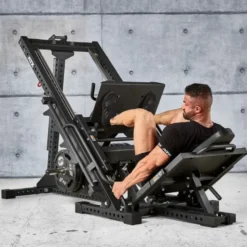 Presse à cuisses et mollets - Hack squat ATX ergonomique à charges libres pour musculation des jambes - Leg Press