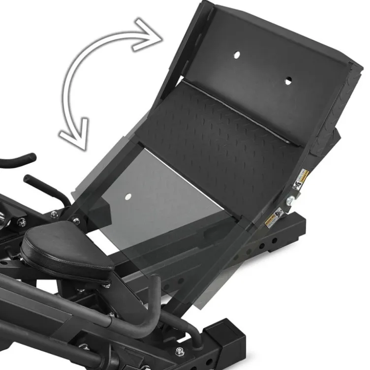 Presse à cuisses et mollets - Hack squat ATX ergonomique à charges libres pour musculation des jambes - Leg Press