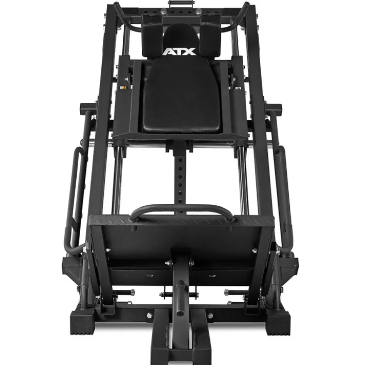 Presse à cuisses et mollets - Hack squat ATX ergonomique à charges libres pour musculation des jambes - Leg Press