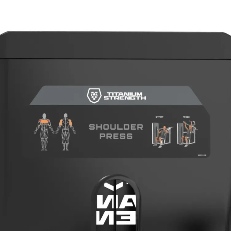 Presse épaules à charge guidée 125 kg BSRX-S12 - Shoulder press de marque Titanium Strength Black Series RX