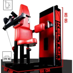 Presse à épaules de musculation avec colonne de poids de 112.5 kg pour espace de musculation pro