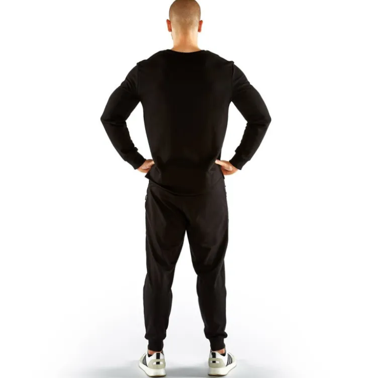 Pull d'entraînement ATX de couleur noir avec coupe régulière et col rond - Style sportswear
