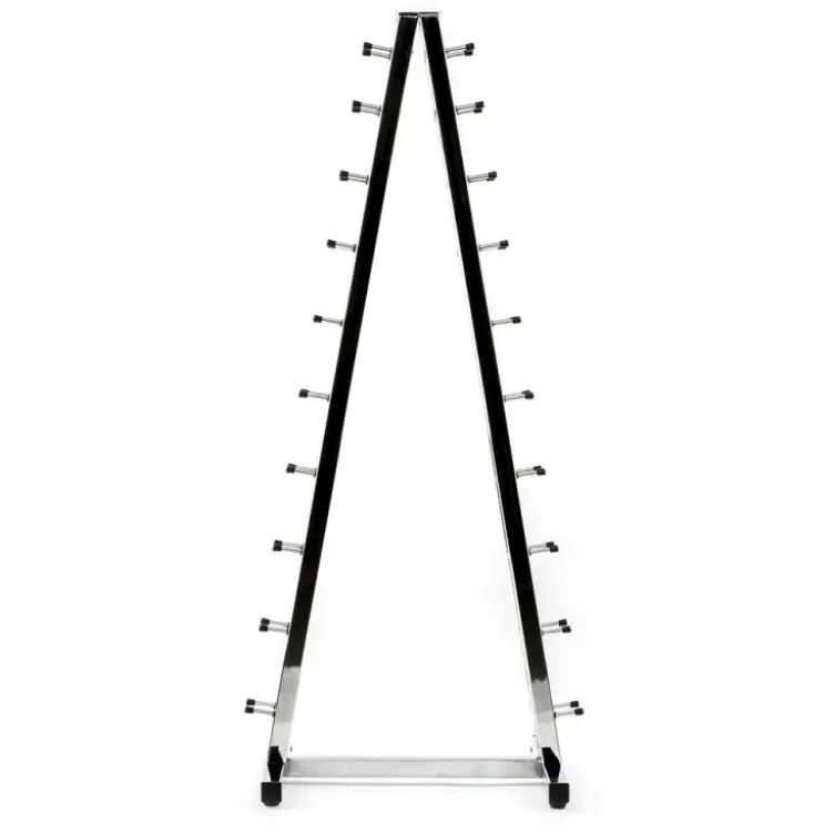 Pyramide de stockage pour 10 paires d'haltères hexagonaux ou chromés