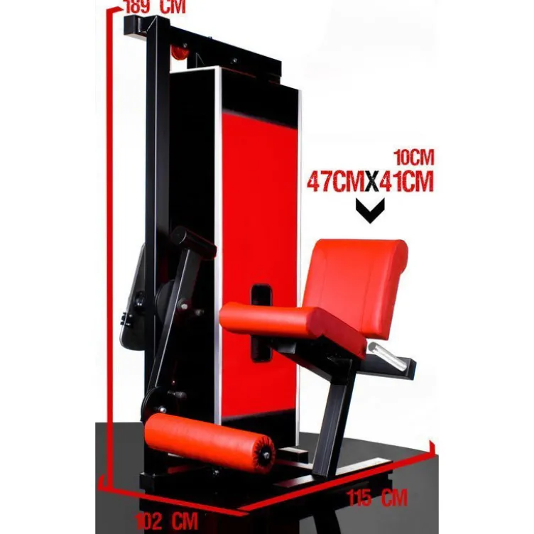 Quadriceps machine de musculation avec colonne de poids 112.5 kg pour structures sportives professionnelles