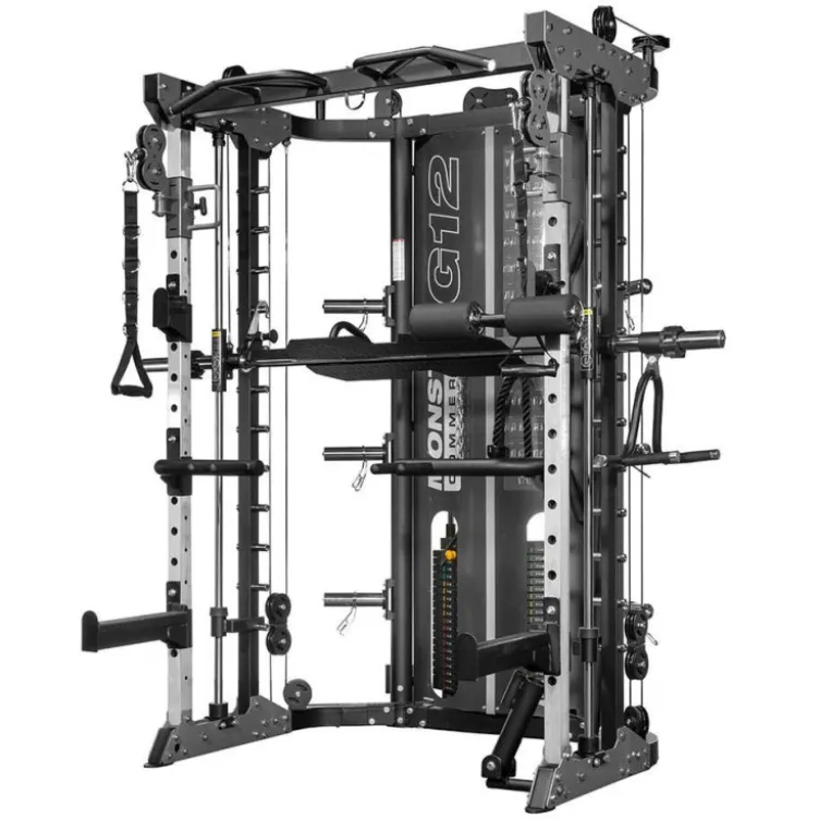Rack à charge guidée 90,5 kg avec poulie double et barre guidée - Monster G12 Force USA