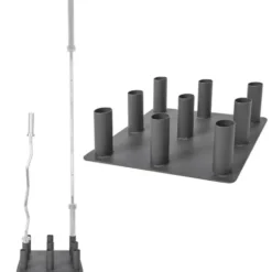 Rack de barres olympiques pour homegym - 9 trous / limite de poids de 100 kg