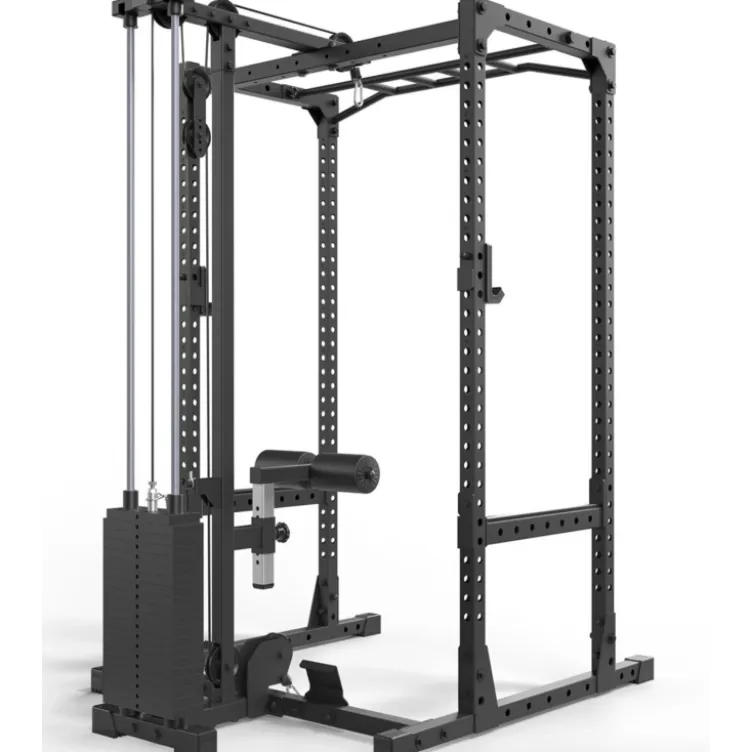 Rack de musculation ATX série 500 compact 198 cm de hauteur avec poulie à colonne de poids 100 kg