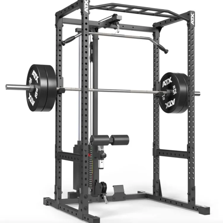 Rack de musculation ATX série 500 compact 198 cm de hauteur avec poulie à colonne de poids 100 kg