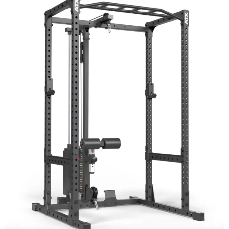 Rack de musculation ATX série 500 compact 198 cm de hauteur avec poulie à colonne de poids 100 kg