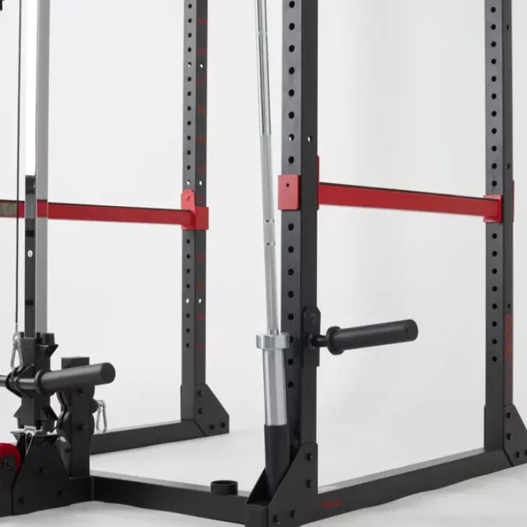 Rack de musculation pour homegym avec accessoires - Capacité de charge 200 kg