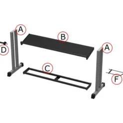 Rack de rangement ATX modulable pour accessoires de musculation et de cross-training - Construction sur commande