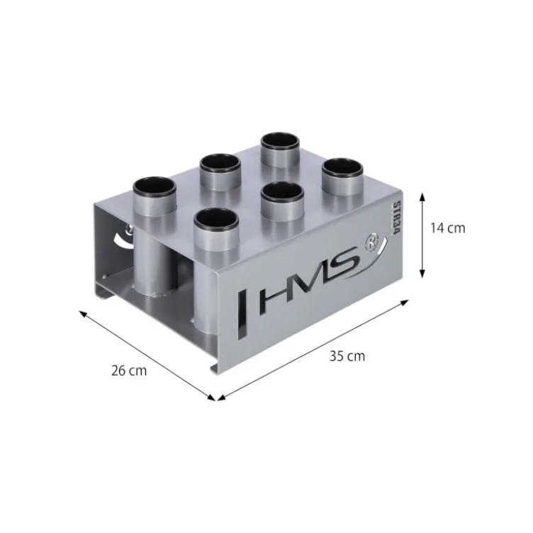 Rack de rangement en acier pour 6 barres olympiques 50 mm - Rangement vertical