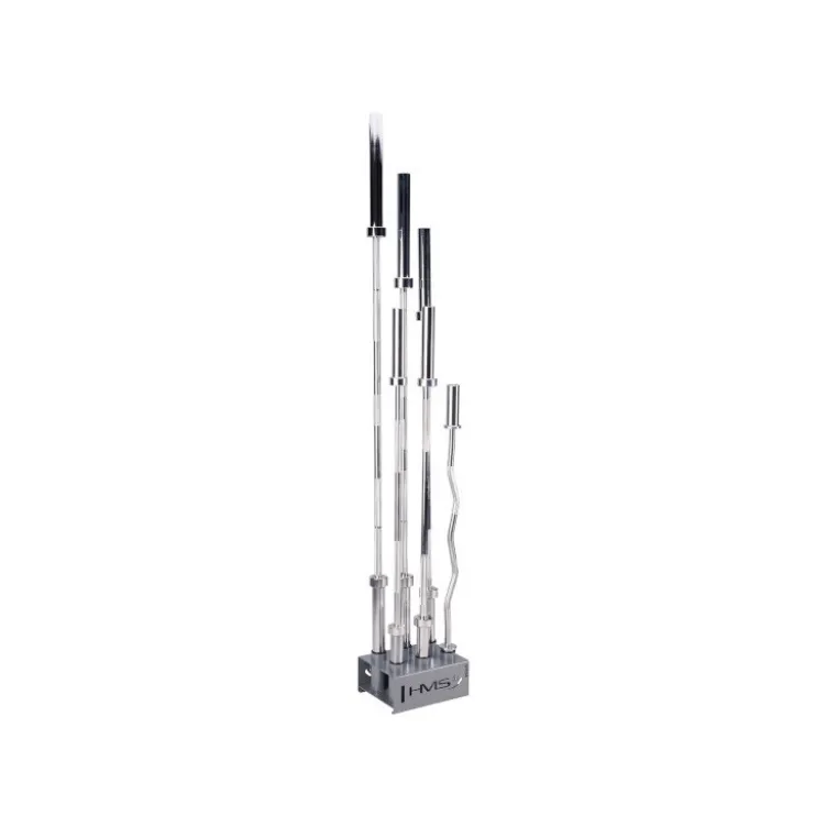 Rack de rangement en acier pour 6 barres olympiques 50 mm - Rangement vertical