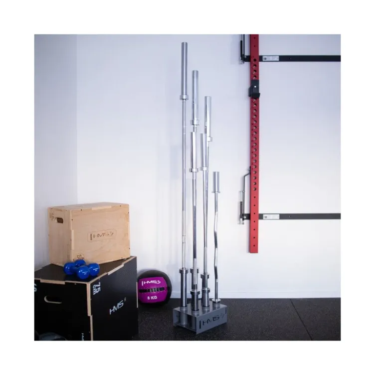 Rack de rangement en acier pour 6 barres olympiques 50 mm - Rangement vertical