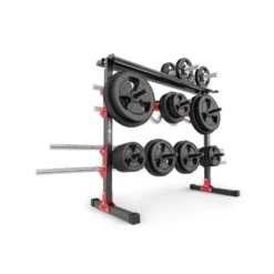 Rack de rangement 3 en 1 pour haltère - barre de musculation et disques de poids