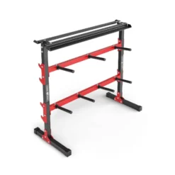 Rack de rangement 3 en 1 pour haltère - barre de musculation et disques de poids