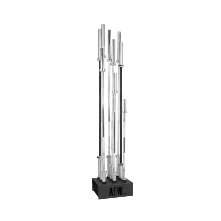 Rack de rangement et de stockage vertical pour 9 barres de diamètre olympique