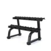 Rack de rangement horizontal à deux rangs pour 6 paires d'haltères