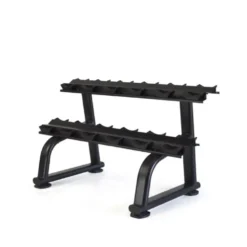 Rack de rangement horizontal à deux rangs pour 6 paires d'haltères