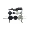 Rack de rangement musculation complet pour disques de poids, barres et haltères