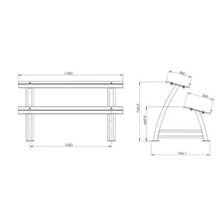 Rack de rangement pour haltères hexagonaux de musculation sur 2 étages - Titanium Strength