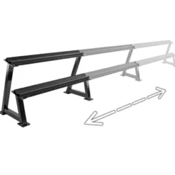 Rack de rangement pour haltères 144 cm avec module d'extension en option de marque ATX
