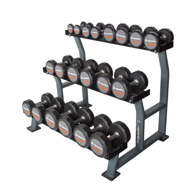 Rack de rangement pour haltères de musculation 1 à 20 kg à trois étages capacité de charge 400 kg