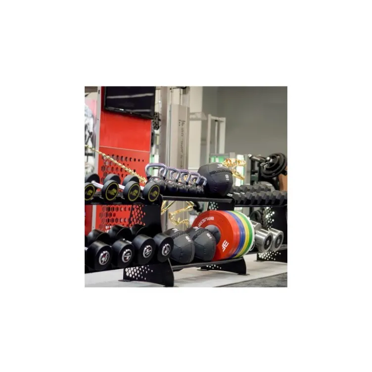 Rack de rangement pour haltères avec 30 supports répartis sur 2 niveaux