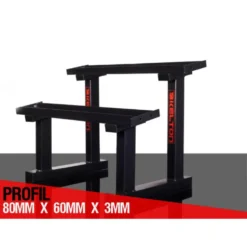 Rack de rangement pour haltères capacité de charges 300 kg pour salle de musculation pro