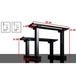 Rack de rangement pour haltères capacité de charges 300 kg pour salle de musculation pro