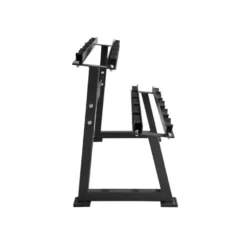 Rack de rangement pour 5 paires d' haltères sur 2 niveaux pour salle musculation ou Home-gym