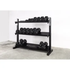 Rack de rangement 3 étagères pour haltères/kettlebells/balles