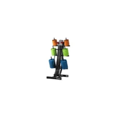 Rack de rangement vertical avec barres x 10 et disques de poids x60 - MAX 280 kg