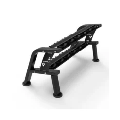 Rack de stockage pour haltères sur 2 étages avec support - Capacité 6 paires